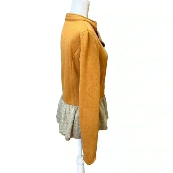 Hem & Thread Small Camel Ruffled Soft Warm
Military Double Breasted Moto - Picture 3 of 7